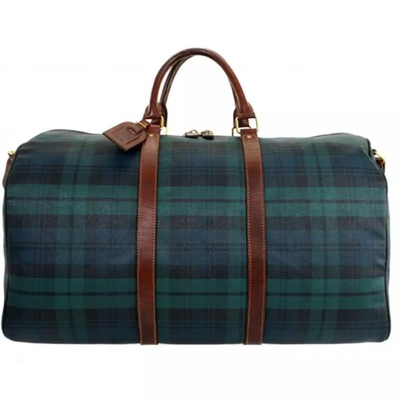 Classic Men's Women's Ralph Lauren Blackwatch 21in Weekender Tote Coated Canvas - Picture 2 of 15